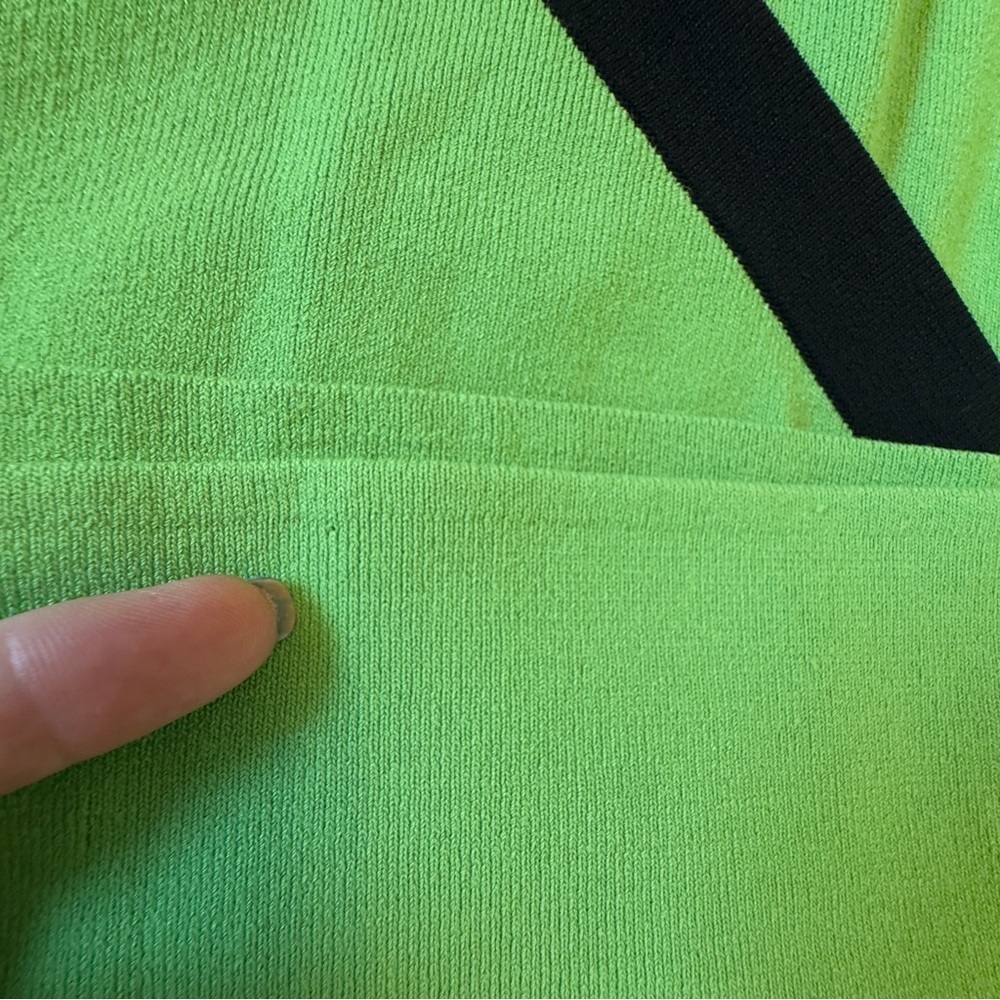 Spenser Jeremy Green Cap Sleeve Tank Blouse With Black Trim and Tie Sz L - Picture 15 of 16